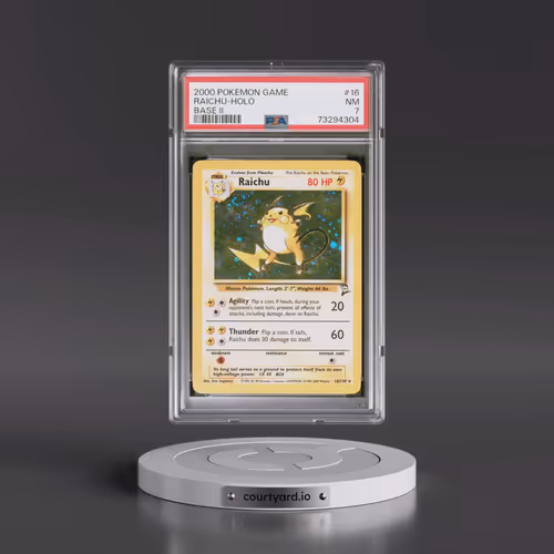 2000 Pokémon Game Base II #16 Raichu - Holo (PSA 7 NM)