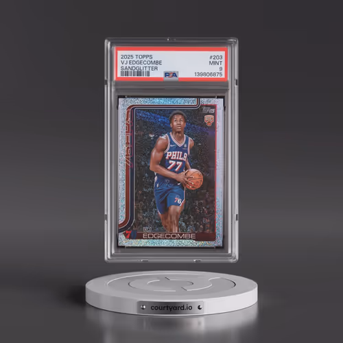 2025 Topps #203 VJ Edgecombe - Sandglitter (PSA 9 MINT)