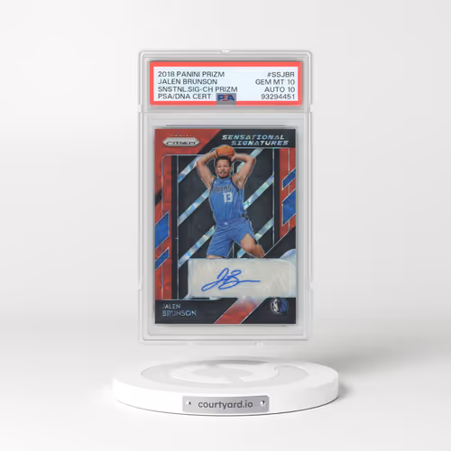 2018 Panini Prizm Sensational Signatures #SSJBR Jalen Brunson - Choice Prizm (PSA 10 GEM MINT)