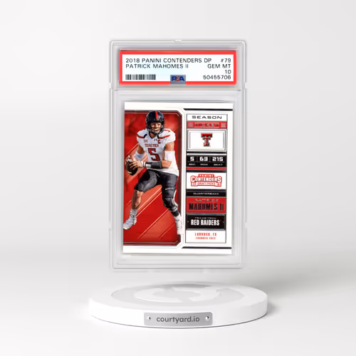 2018 Panini Contenders Draft Picks #79 Patrick Mahomes II (PSA 10 GEM MINT)