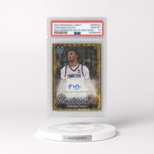 2023 Bowman University Best Bowman Masterpieces Autographs #BMASC Stephon Castle - Geometric Gold (PSA 10 GEM MINT)