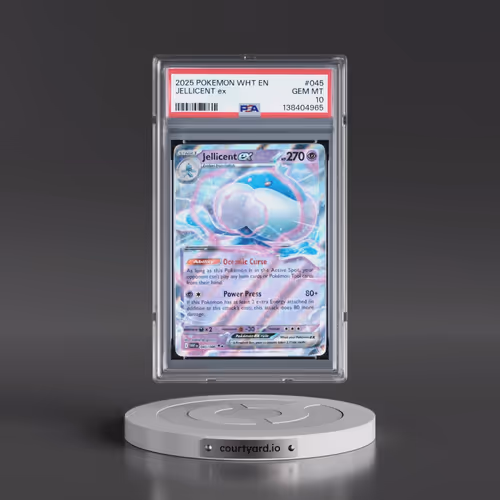 2025 Pokémon Wht EN-White Flare #045 Jellicent EX - Holo (PSA 10 GEM MINT)