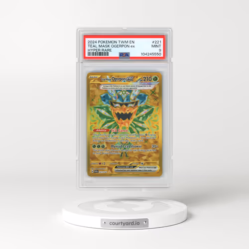 2024 Pokémon Twm EN-Twilight Masquerade #221 Teal Mask Ogerpon EX - Holo Hyper Rare (PSA 9 MINT)