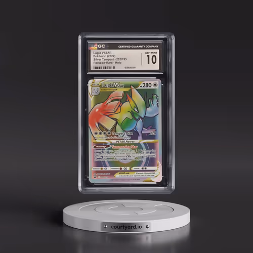 2022 Silver Tempest #202/195 Lugia VSTAR - Rainbow Rare Holo (CGC 10 GEM MINT)