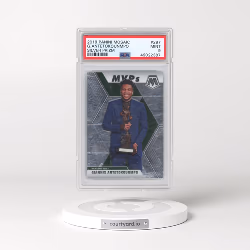 2019 Panini Mosaic #297 Giannis Antetokounmpo - Silver Prizm (PSA 9 MINT)