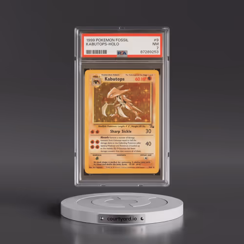 1999 Pokémon Fossil #9 Kabutops - Holo (PSA 7 NM)