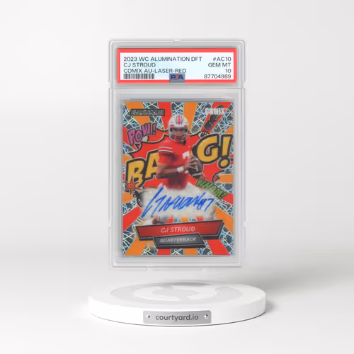 2023 Wild Card Alumination Draft Comix Autographs #AC10 CJ Stroud - Laser-Red (PSA 10 GEM MINT)