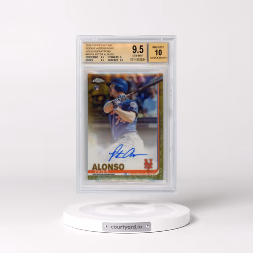 2019 Topps Chrome Rookie Autographs Gold Refractors #RAPA Peter Alonso (BGS 9.5 GEM MINT)