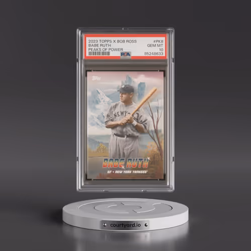 2023 Topps X Bob Ross the Joy of Baseball Peaks of Power #PK8 Babe Ruth (PSA 10 GEM MINT)
