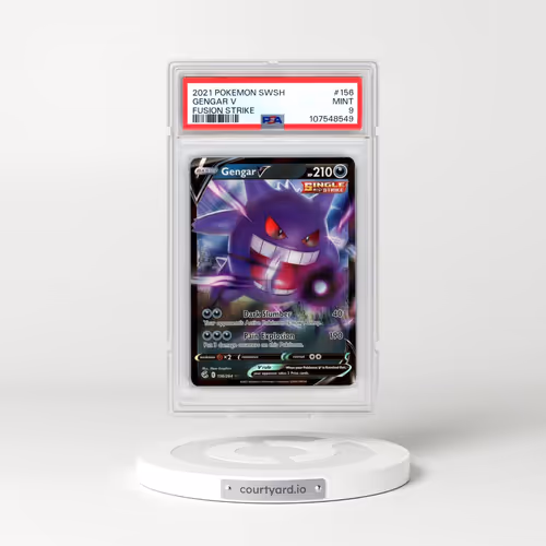 2021 Pokémon Sword & Shield Fusion Strike #156 Gengar V - Holo (PSA 9 MINT)