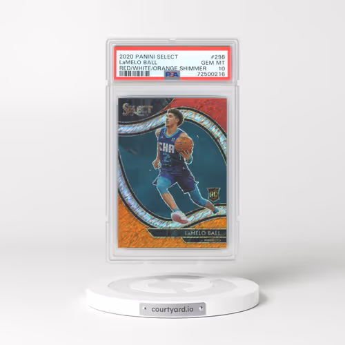 2020 Panini Select #298 Lamelo Ball - Red/White/Orange Shimmer (PSA 10 GEM MINT)