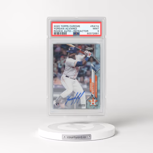 2020 Topps Chrome Rookie Autographs #RAYA Yordan Alvarez - Refractor (PSA 9 MINT)