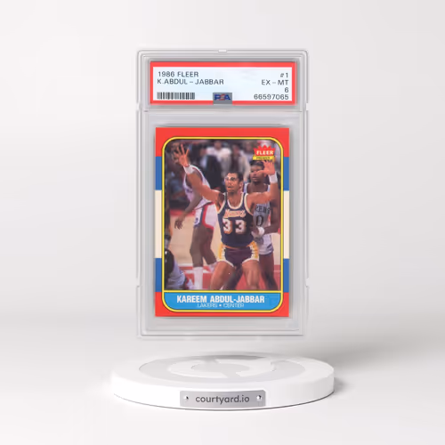 1986 Fleer #1 Kareem Abdul-Jabbar (PSA 6 EX-MT)
