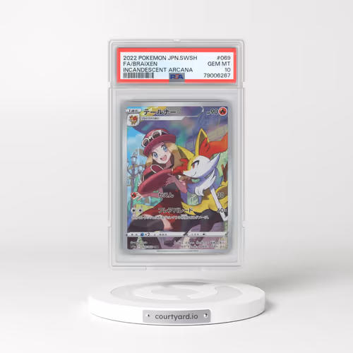 2022 Pokémon Sword & Shield Incandescent Arcana #069 Braixen - Full Art (PSA 10 GEM MINT)