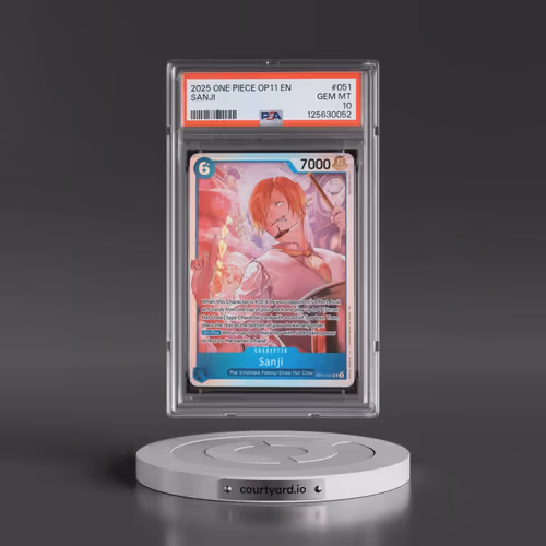 2025 One Piece OP11-A Fist of Divine Speed #051 Sanji (PSA 10 GEM MINT)