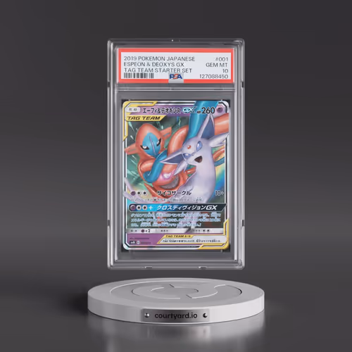 2019 Pokémon Tag Team Starter Set #1 Espeon & Deoxys GX - Holo (PSA 10 GEM MINT)