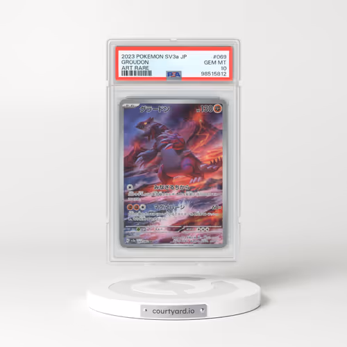 2023 Pokémon Sv3a-Raging Surf #069 Groudon - Art Rare (PSA 10 GEM MINT)