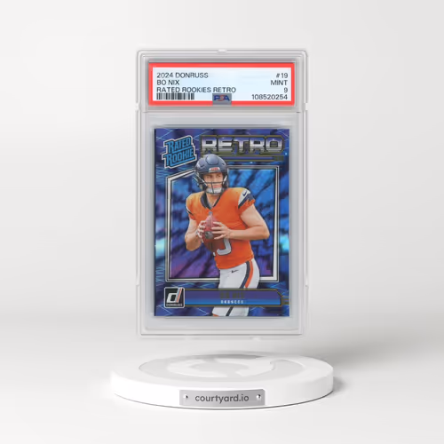 2024 Panini Donruss Rated Rookies Retro #19 Bo Nix (PSA 9 MINT)