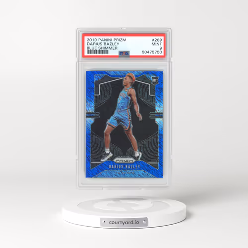 2019 Panini Prizm #289 Darius Bazley - Blue Shimmer (PSA 9 MINT)