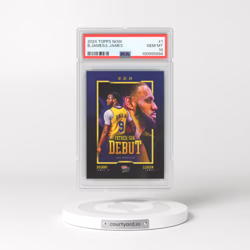 2024 Topps Now #1 Bronny James/LeBron James (PSA 10 GEM MINT)