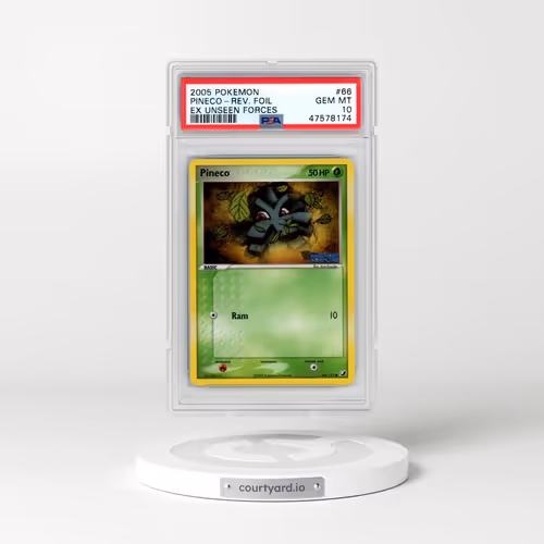 2005 Pokémon EX Unseen Forces #66 Pineco - Reverse Foil (PSA 10 GEM MINT)