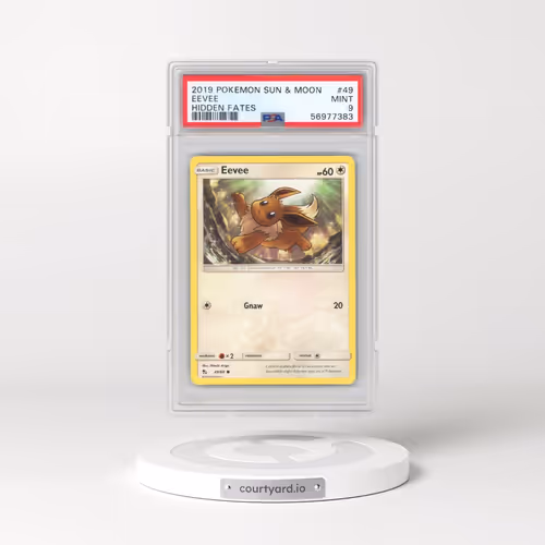 2019 Pokémon Sun & Moon Hidden Fates #49 Eevee (PSA 9 MINT)