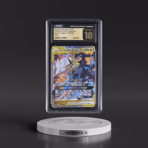 2019 Dream League #036/049 Reshiram & Zekrom GX - Holo (CGC 10 PRISTINE)