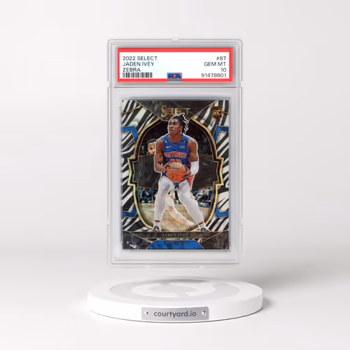 2022 Panini Select #87 Jaden Ivey - Zebra (PSA 10 GEM MINT)