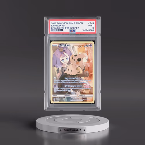 2019 Pokémon Sun & Moon Cosmic Eclipse #245 Mimikyu - Full Art Secret (PSA 9 MINT)