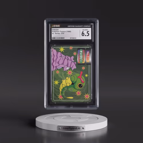 1997 (Two Pokémon) Vs. Series #010 Caterpie - (ã??ã??ã??)"Top" Logo on Back of Card (CGC 6.5 EX-NM+)