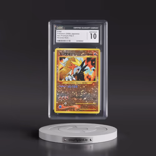 2000 Neo Premium File 2 Entei - Reverse Holo No Rarity (CGC 10 GEM MINT)