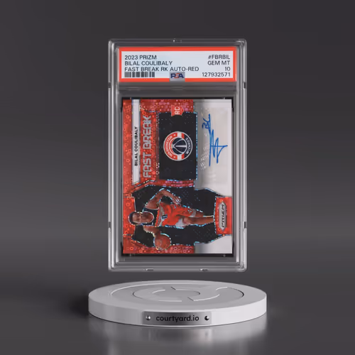 2023 Panini Prizm Fast Break Rookie Autographs #FBRBIL Bilal Coulibaly - Red (PSA 10 GEM MINT)