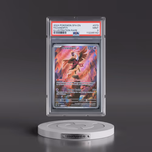 2024 Pokémon Sfa EN-Shrouded Fable #073 Fezandipiti - Illustration Rare (PSA 9 MINT)