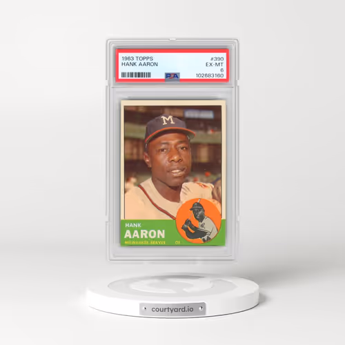 1963 Topps #390 Hank Aaron (PSA 6 EX-MT)