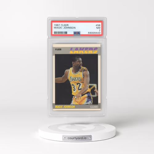 1987 Fleer #56 Magic Johnson (PSA 7 NM)