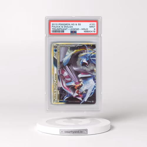 2010 Pokémon Heartgold & Soulsilver Triumphant #101 Palkia & Dialga Legend - Holo (PSA 9 MINT)