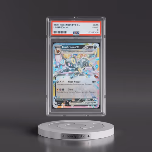 2025 Pokémon Pre EN-Prismatic Evolutions #060 Umbreon EX - Holo (PSA 9 MINT)