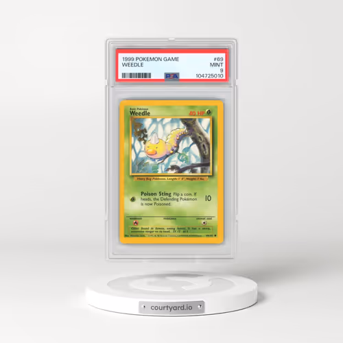 1999 Pokémon Game #69 Weedle (PSA 9 MINT)