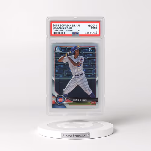 2018 Bowman Draft #BDC47 Brennen Davis - Chrome-Refractor (PSA 9 MINT)