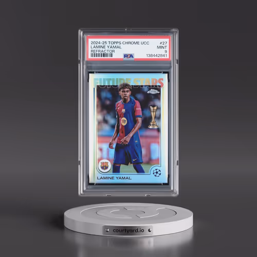 2024-25 Topps Chrome UEFA Club Competitions #27 Lamine Yamal - Refractor (PSA 9 MINT)
