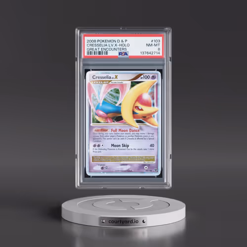 2008 Pokémon Diamond & Pearl Great Encounters #103 Cresselia LV.X - Holo (PSA 8 NM-MT)