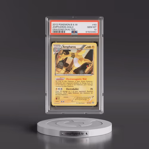 2012 Pokémon Black & White Dragons Exalted #40 Ampharos - Holo (PSA 10 GEM MINT)