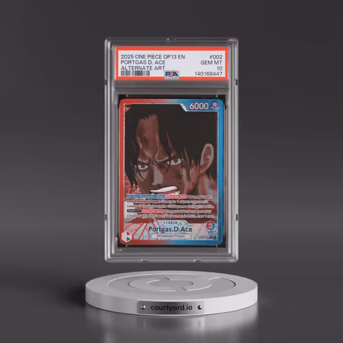 2025 One Piece OP13-Carrying on His Will #002 Portgas D. Ace - Alternate Art (PSA 10 GEM MINT)