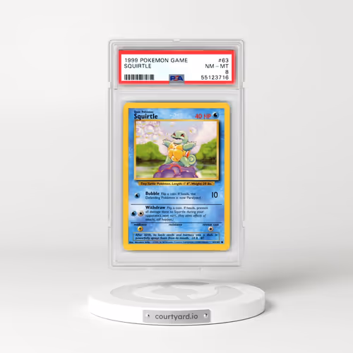 1999 Pokémon Game #63 Squirtle (PSA 8 NM-MT)