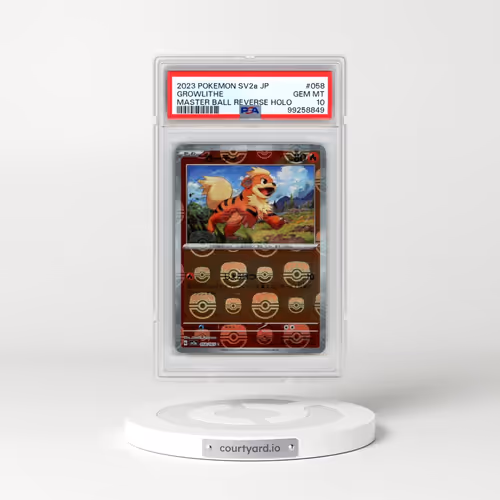 2023 Pokémon Sv2a-Pokemon 151 #058 Growlithe - Reverse Holo Master Ball (PSA 10 GEM MINT)