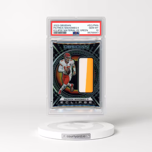 2023 Panini Obsidian Eclipse Materials #ECLPMA Patrick Mahomes II - Electric Etch Green (PSA 10 GEM MINT)