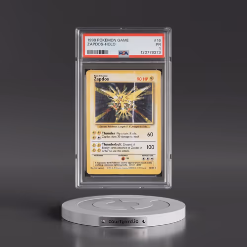 1999 Pokémon Game #16 Zapdos - Holo (PSA 1 PR)