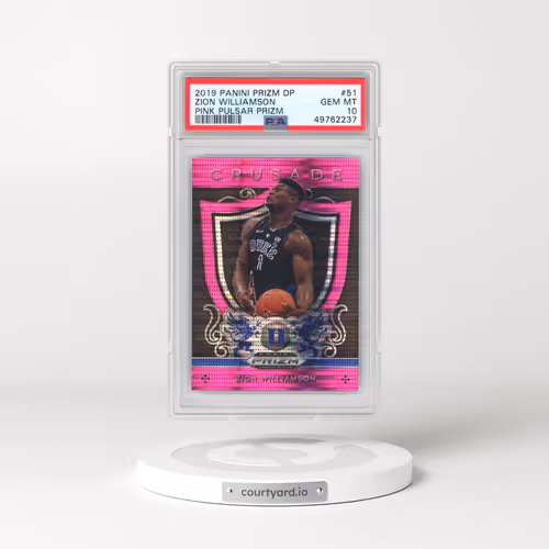 2019 Panini Prizm Draft Picks #51 Zion Williamson - Pink Pulsar Prizm (PSA 10 GEM MINT)