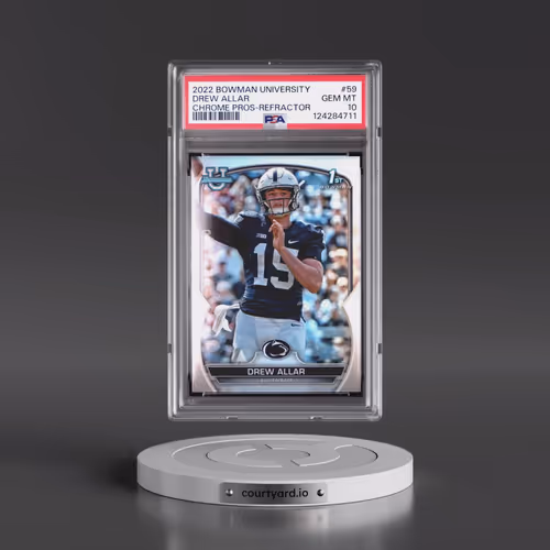 2022 Bowman University Chrome Prospects #59 Drew Allar - Refractor (PSA 10 GEM MINT)