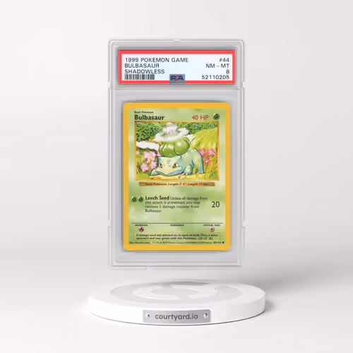 1999 Pokémon Game #44 Bulbasaur - Shadowless (PSA 8 NM-MT)